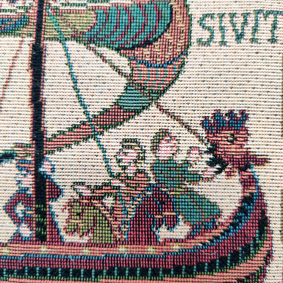 Traditional Tapestries Bayeux Tapestry Wall Plaque Textile Art Middle Ages ~6x13 - Picture 12 of 16